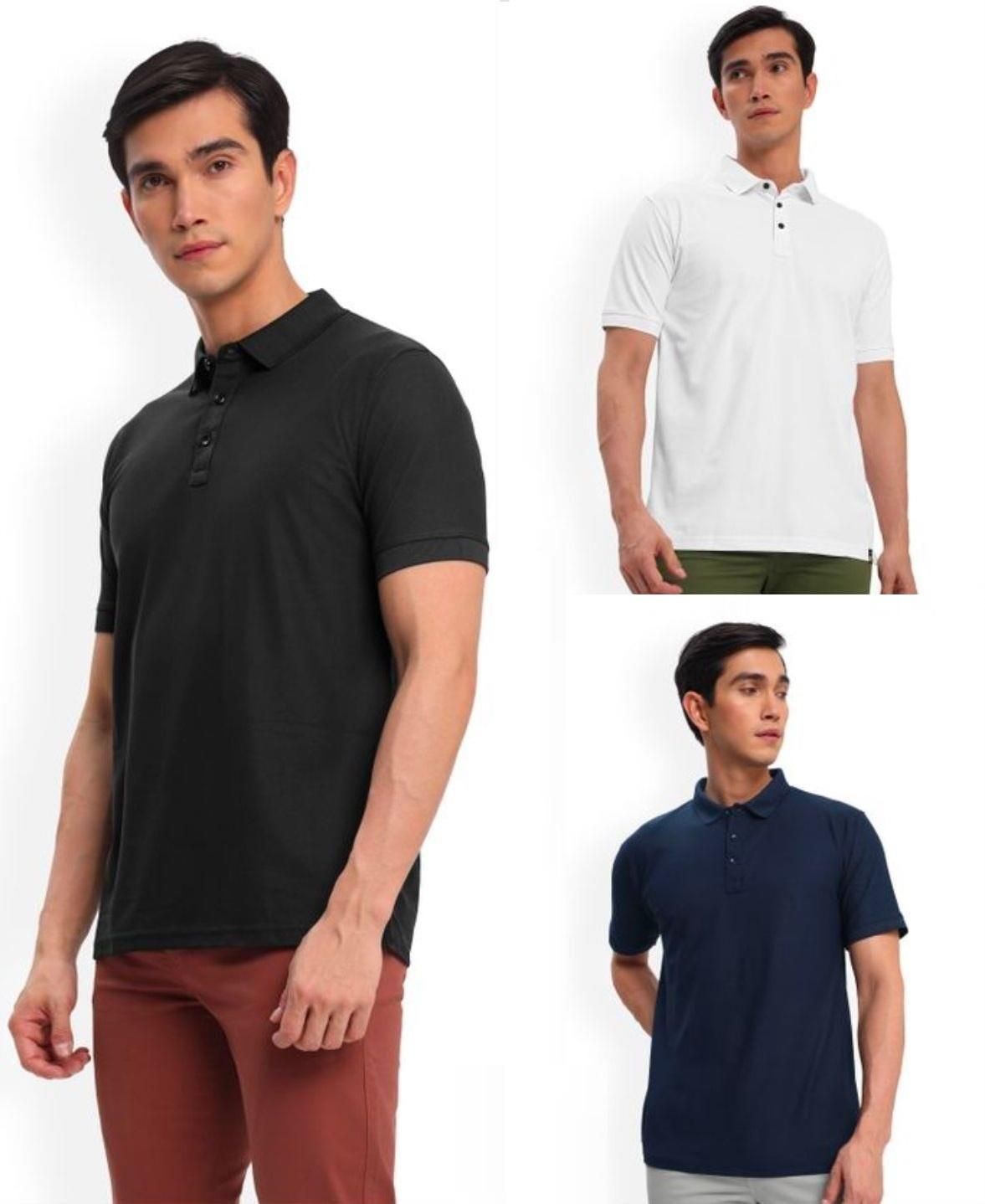 Men’s Casual Solid Polo T-Shirt Combo