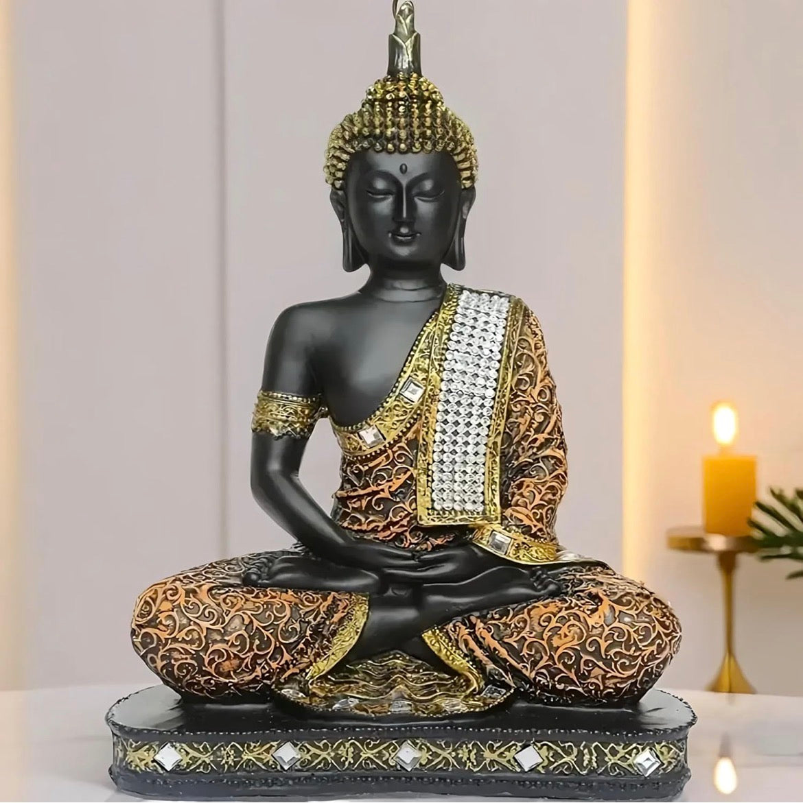 Global Grabbers 25 CM Meditating Sitting Buddha Statue